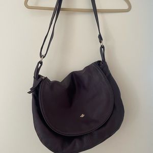 Bruno Rossi (made in Italy) Leather Crossbody bag - color purple